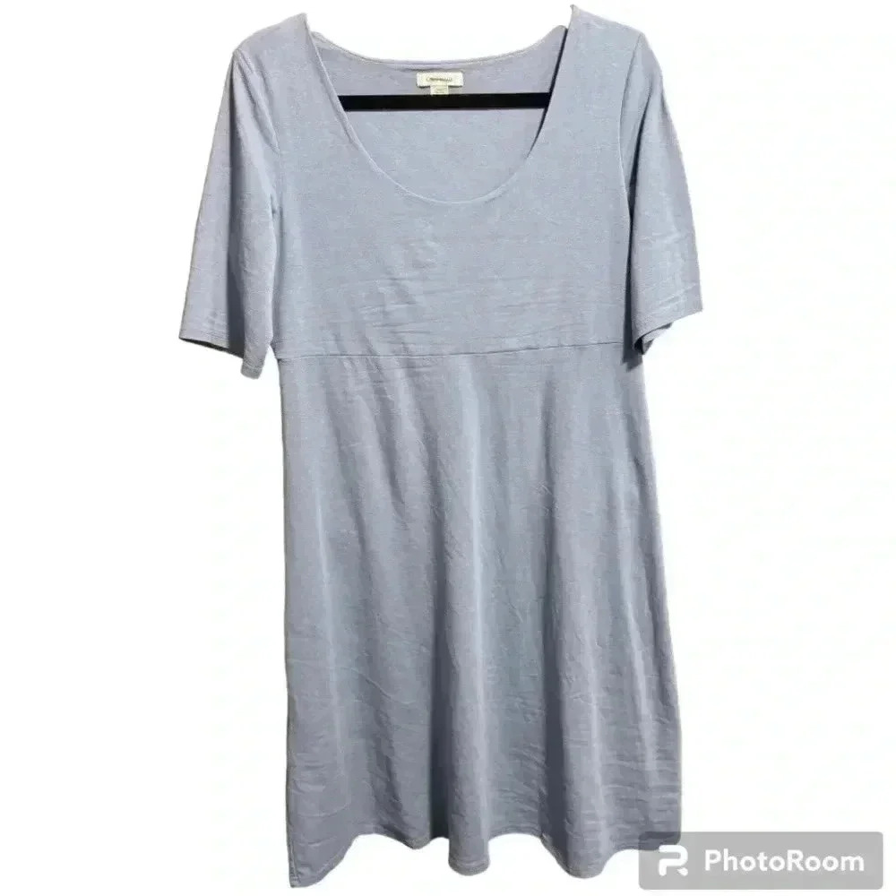 GARNET HILL Knit Scoop Neck cotton fit & Flare small summer comfort dress